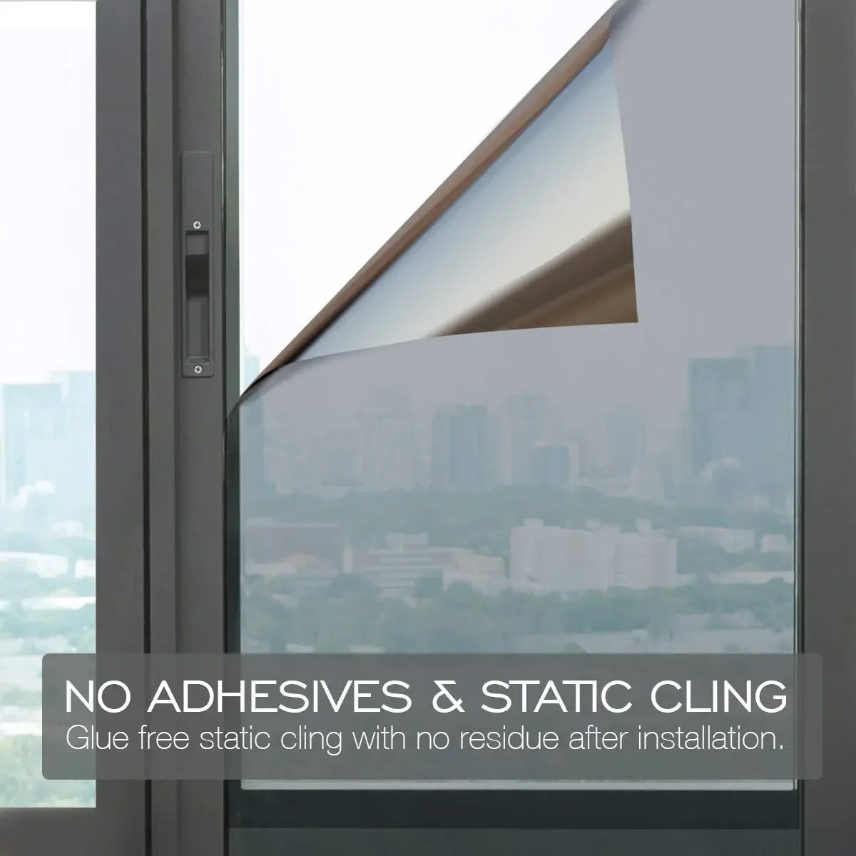 Multi-size One Way Mirror Window Film Privacy Sun Blocking Glass Sticker Heat Control Reflective Film Self Adhesive Window Ti