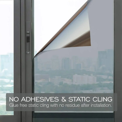 Multi-size One Way Mirror Window Film Privacy Sun Blocking Glass Sticker Heat Control Reflective Film Self Adhesive Window Ti