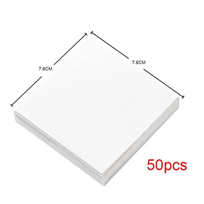 50pcs Disposable Tinting Glue Paper Tearable Nail Toning Palettes Nail Polish Color Mixing Tray Waterproof Paper Display Boar