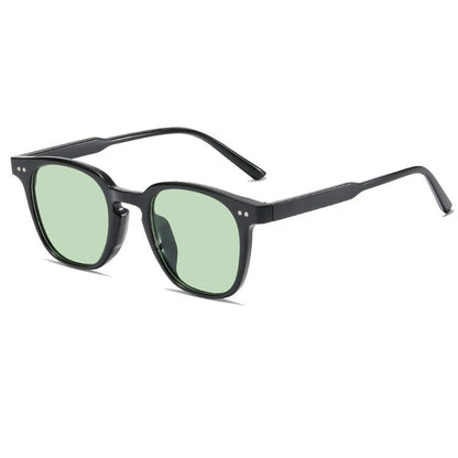 New Vintage Square Sunglasses Women Men Small Round Sun Glasses Female Small Eyewear Sunglasses for Male Female - green