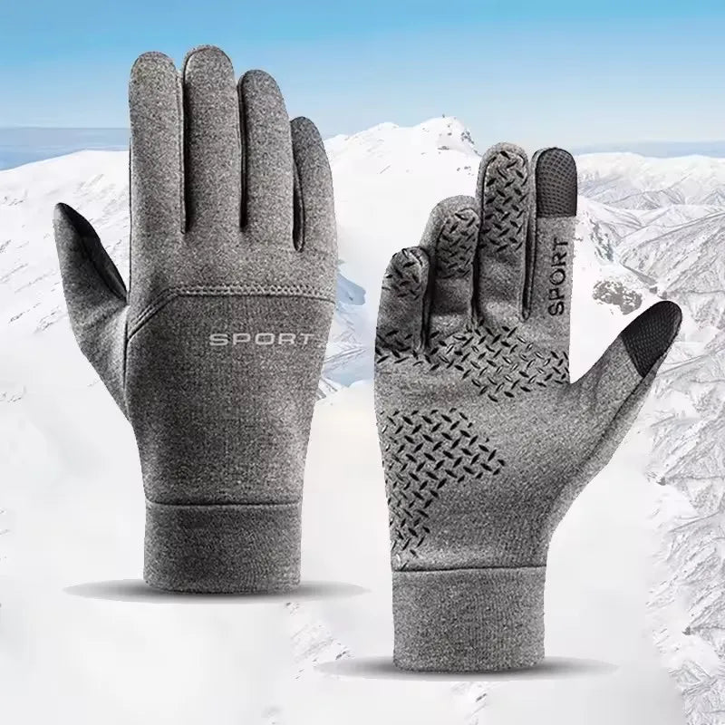 Winter Warm Gloves Touch Screen Windproof Non Slip Cold-proof Cycling Gloves Outdoor Men's Women's Running Hiking Skiing Glov