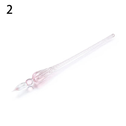 Vintage Glass Dip Dipping Pen Art Painting Supplies Reusable Filling Ink Signature Calligraphy Fountain Pen - Type1-2