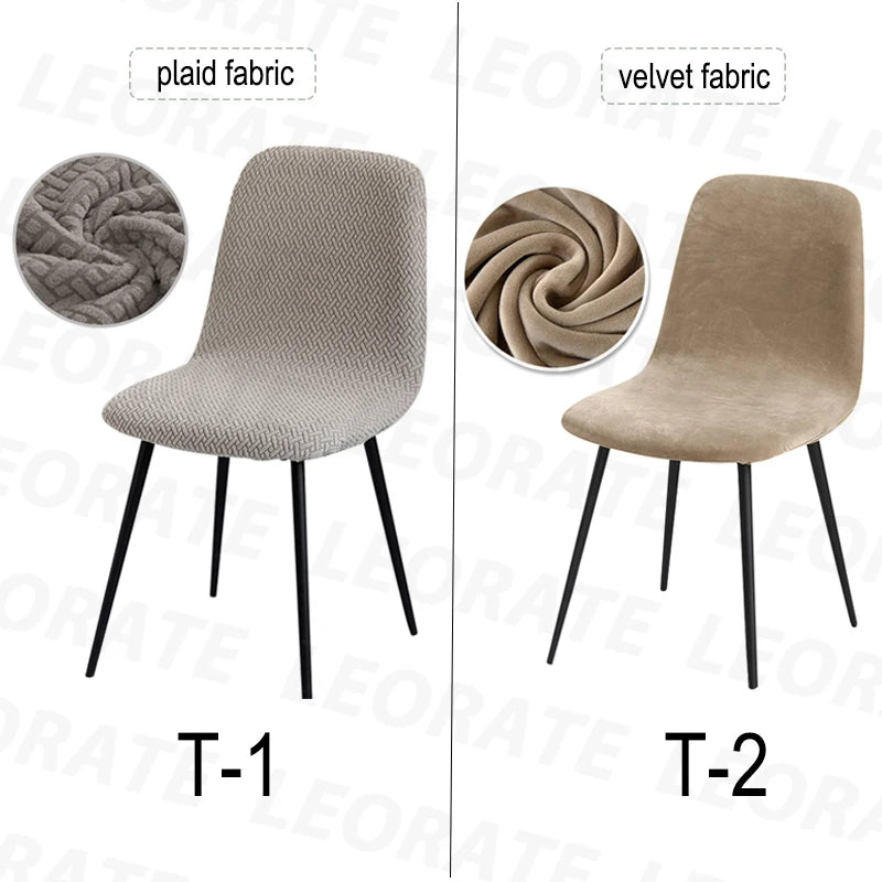 Higher Quality Velvet Chair Cover 1/2/4/6 pcs Stretchable Chair Cover For Dining Room 2 Type of Fabrics Chair Slipcover For H