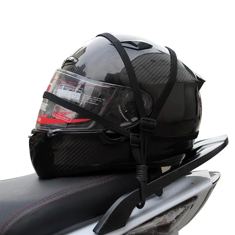 Universal 60cm Motorcycle Luggage Strap Moto Helmet Gears Fixed Elastic Buckle Rope High-Strength Retractable Protective Net