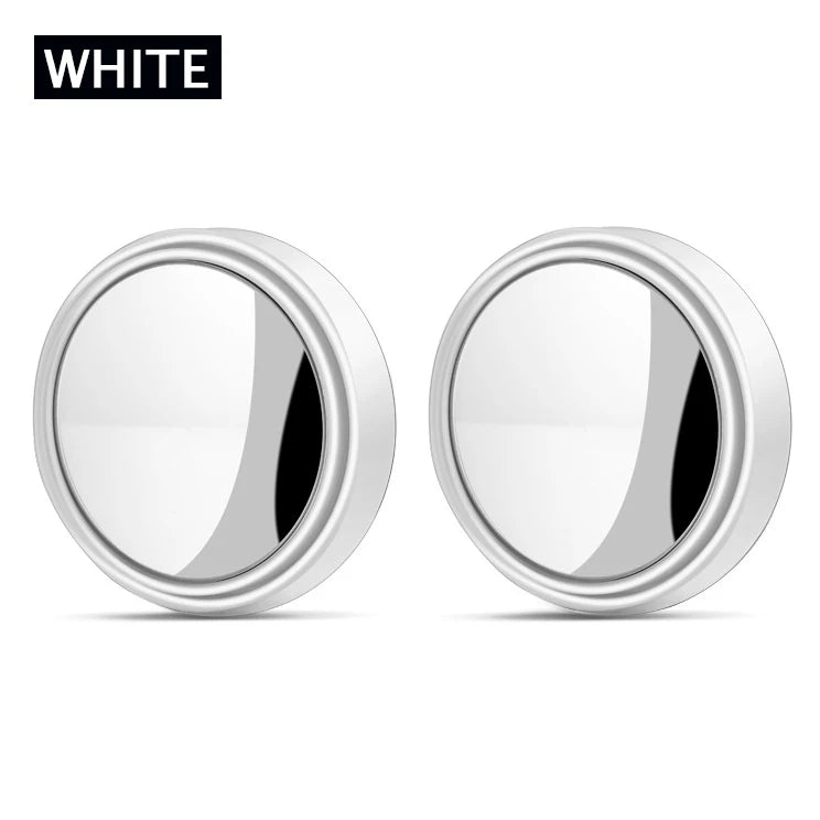 2Pcs 360 Degree Adjustable Blind Spot Mirror Car Auxiliary Rearview Convex Mirror Round Frame Wide Angle Mirrors for Car Reve