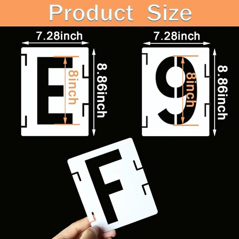 42 pieces of letter hollow templates, reusable artistic fonts, coloring, spray painting. Suitable for walls, wood, rock fabri