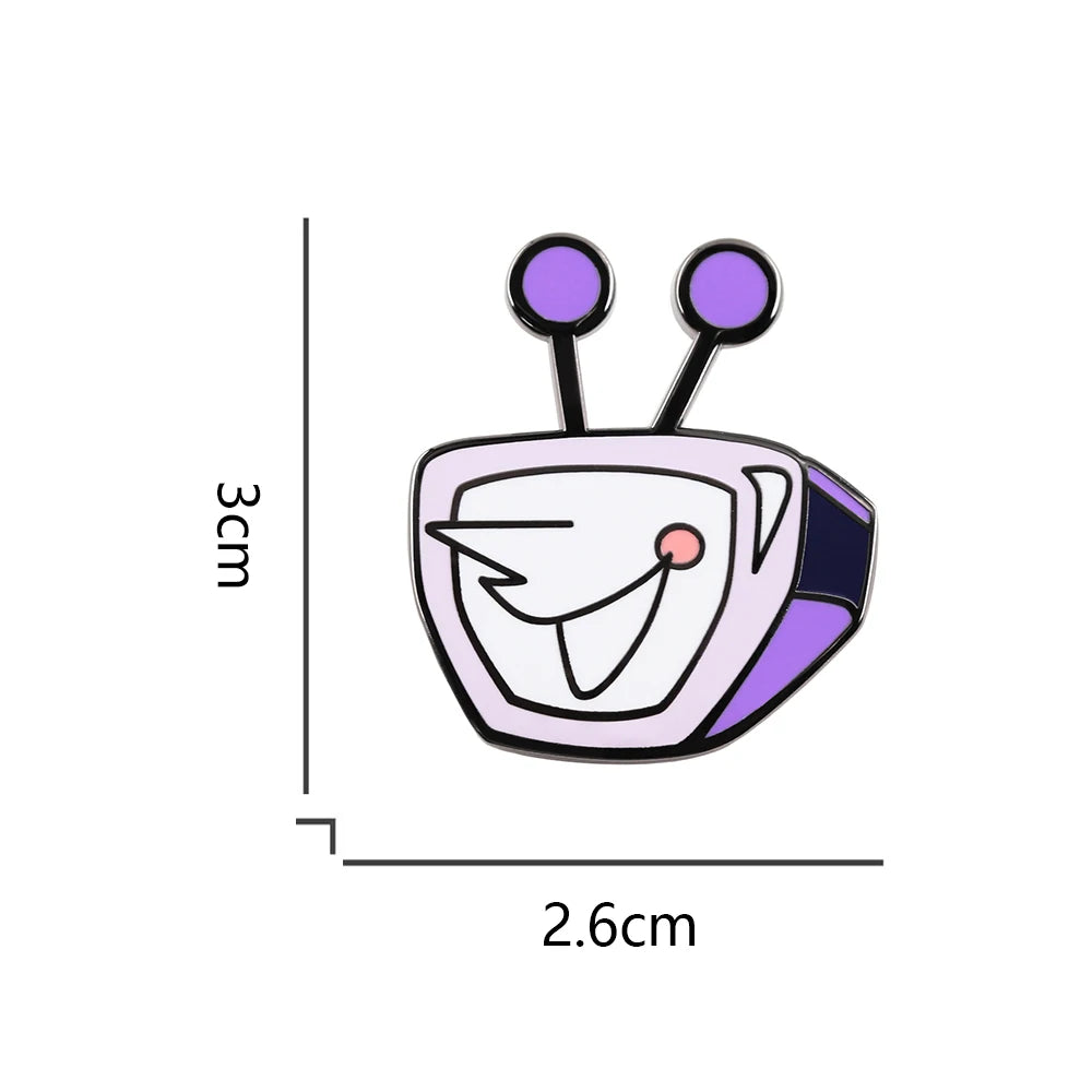 Cartoon Tv Tenna Brooch Role-Playing Game Deltarune Metal Badge Cute Anime Fashion Pin Backpack Clothing Accessories