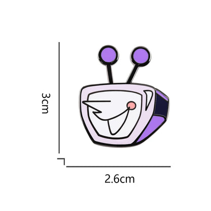 Cartoon Tv Tenna Brooch Role-Playing Game Deltarune Metal Badge Cute Anime Fashion Pin Backpack Clothing Accessories