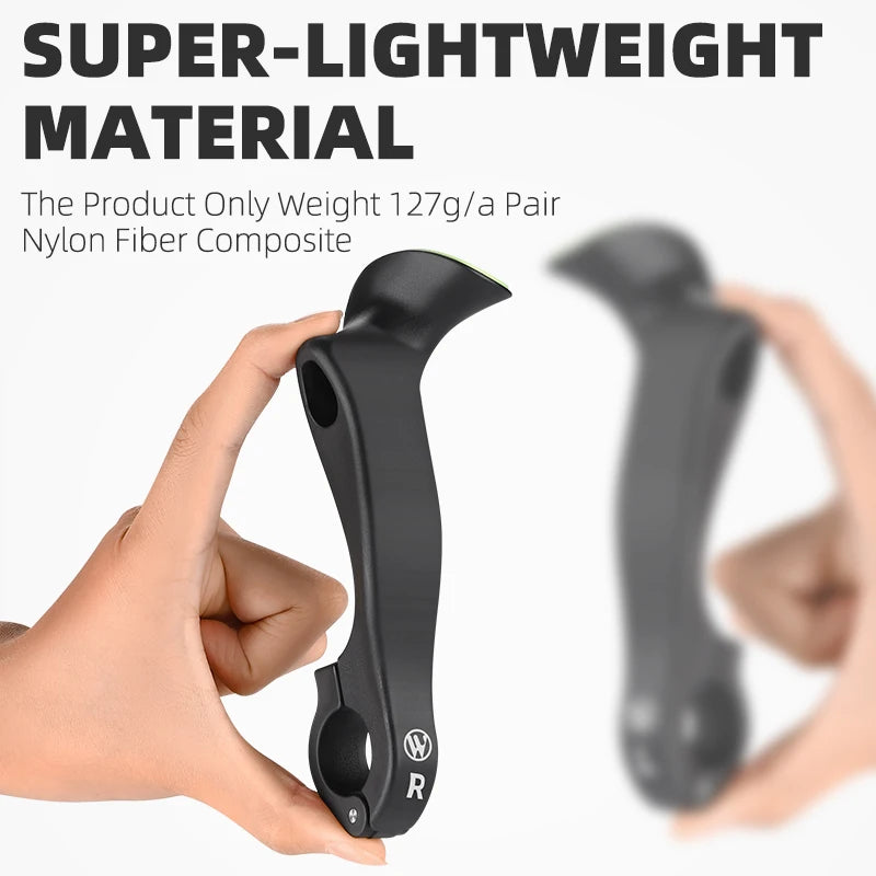 WEST BIKING MTB Bicycle Bar Ends 1 Pair Mountain Handle Bike Handlebar Noctilucence Carbon Handle Bar Grips Cycling Accessori