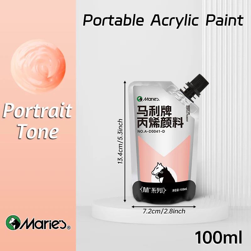 100ml Marie's Acrylic Paint,Assorted Colors,Waterproof,Pigments for DIY Craft,Rock,Wood,Professional Pigments for Adults,Arti