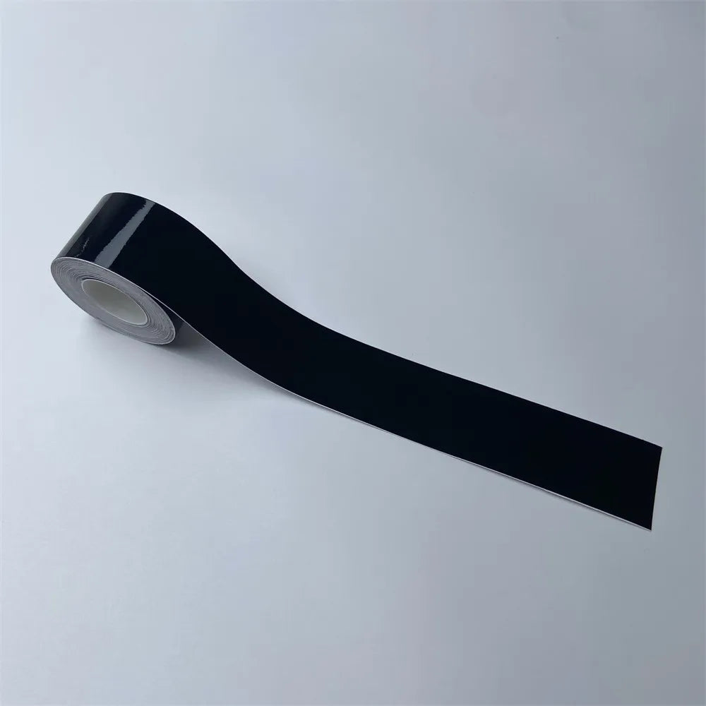 Car Stickers 3/5/7/10 cm Glossy Black Vinyl Wrap Stripe Adhesive Window Trim Film For Pillar Hood Roof Door