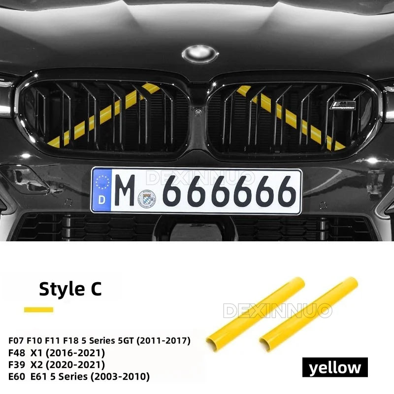 Car Front Grille Trim Strips For BMW E60 F07 F10 F20 F22 F25 F30 F32 F39 F44 F46 F48 G11 G12 G30 G32 G01 G02 G05 G20 1-7Serie