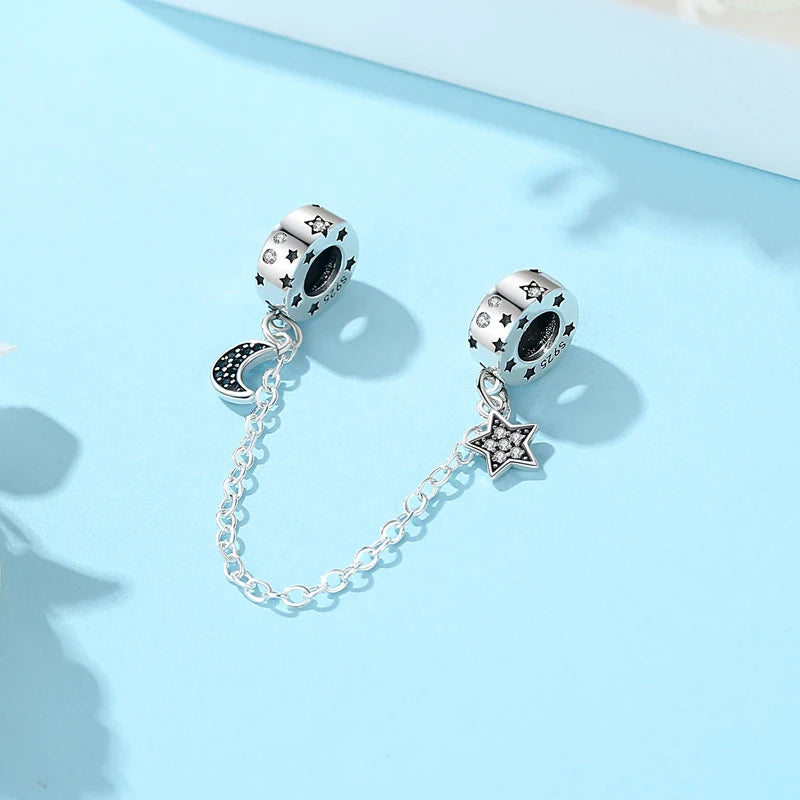 925 Sterling Silver Charms Fit Original Bracelets Star Moon Sun Spaceman Pendant Beads DIY Women Necklaces Jewelry