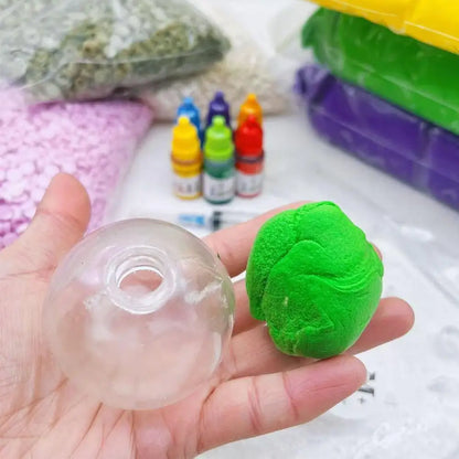 10PCs Sphere Jewelry TRP Casting Molds Tools DIY Empty Ball Skin Handmade Ball Decompression Slow Rebound Toy