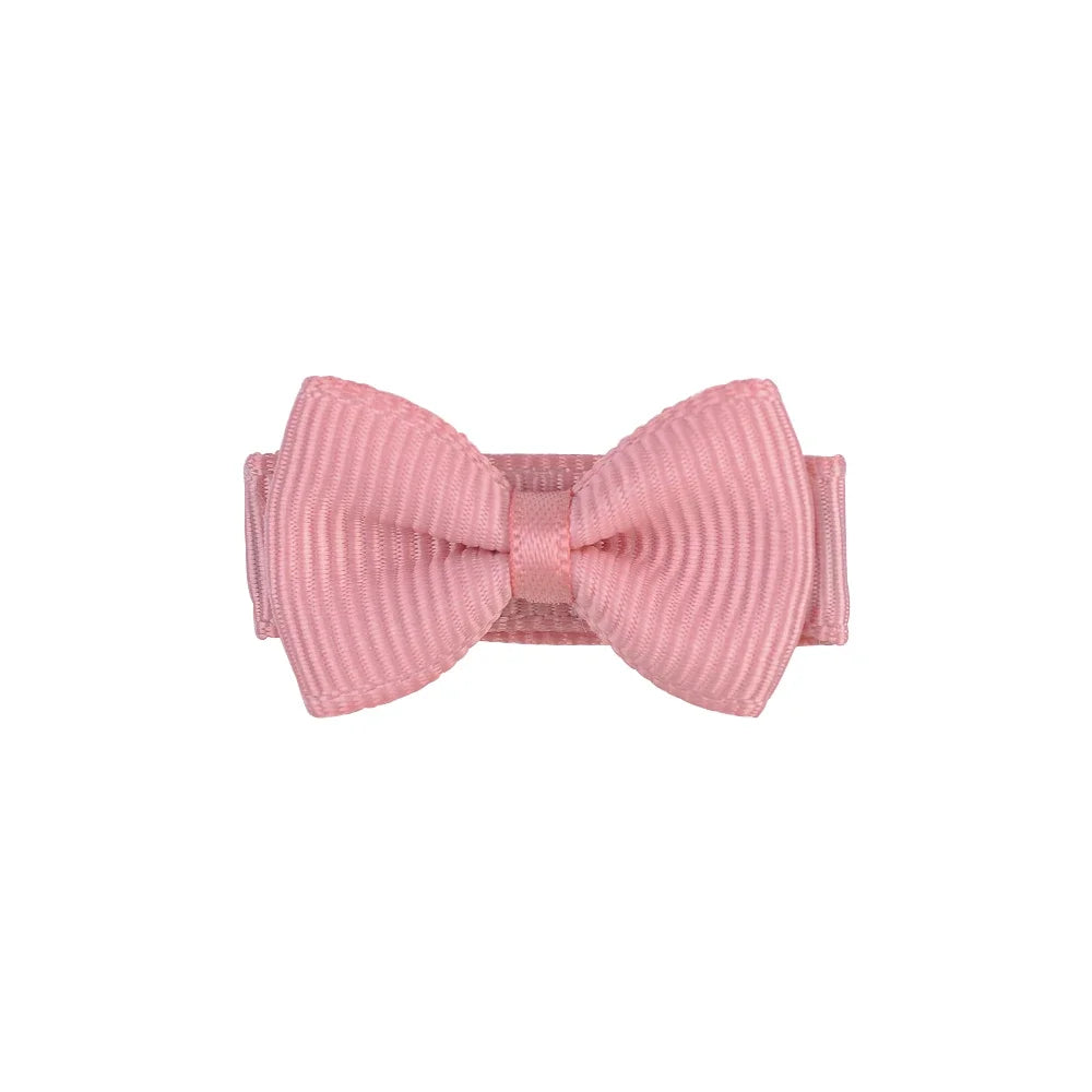 1.2 Inches Solid Colors Mini Hair Bows With Clip For Kids Girls Hairgrips Ribbon Covered Safety Bows Headwear Hair Accessorie
