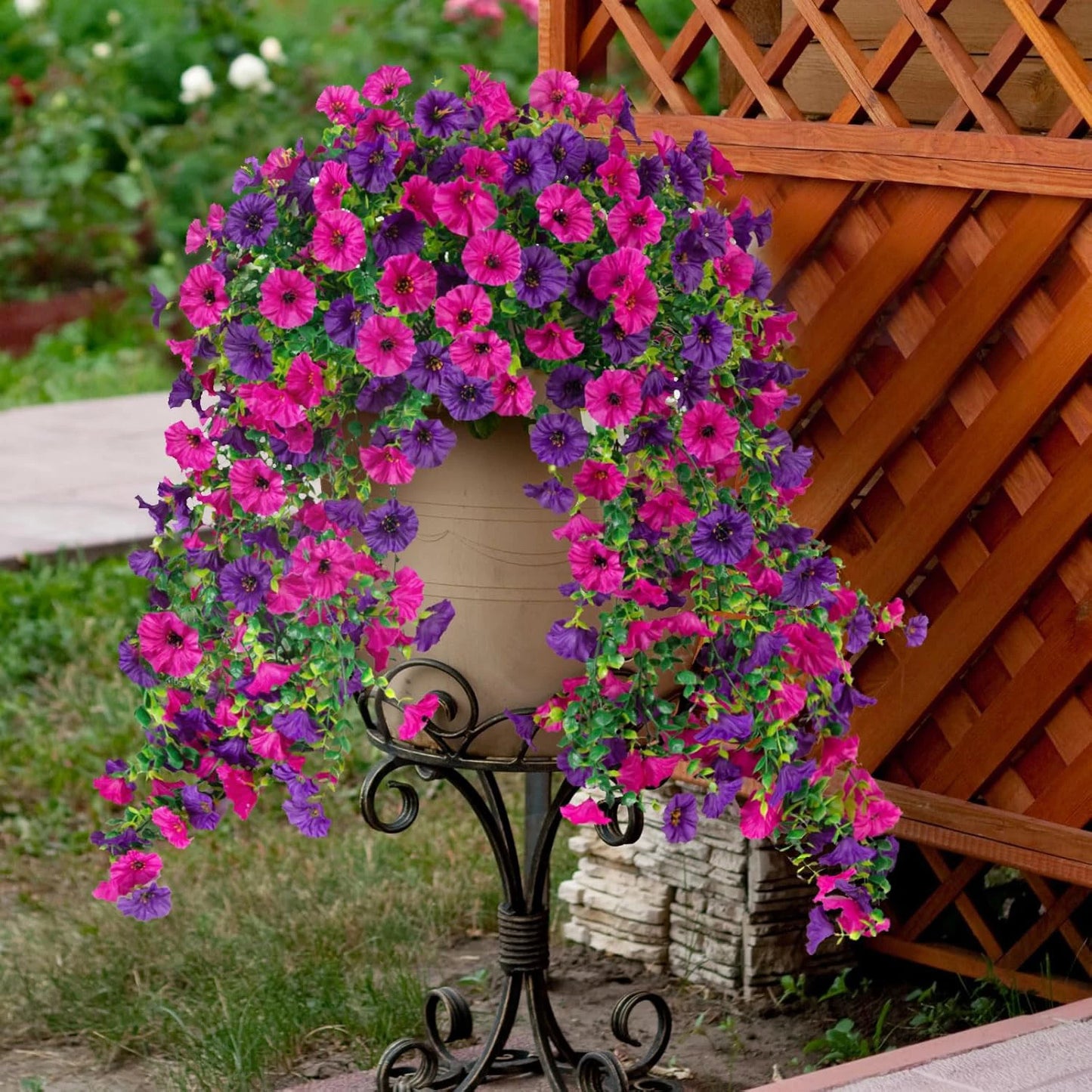 Artificial Flowers Vine Morning Glory Wedding Wreath Home Room Valentine's Decor Outdoor Yard Pretty Hanging Arch DIY Gift Pr