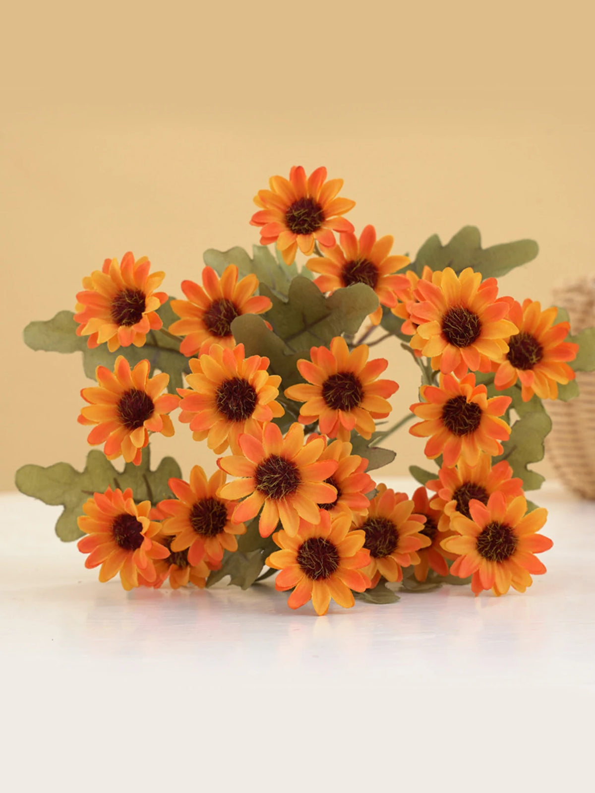 21 Heads Artificial Flower Autumn Silk Daisy Bouquet Decor Vase Home Wedding Decor Household Products Holiday Party DIY Gift 