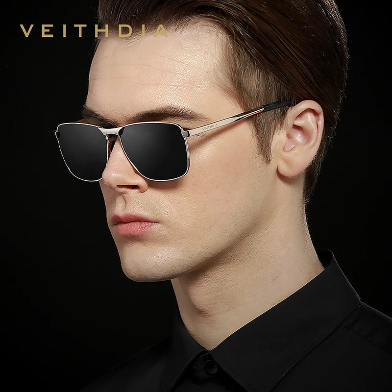 VEITHDIA Brand Men's Vintage Sports Sunglasses Polarized UV400 Lens Eyewear Accessories Male Outdoor Sun Glasses For Women V2