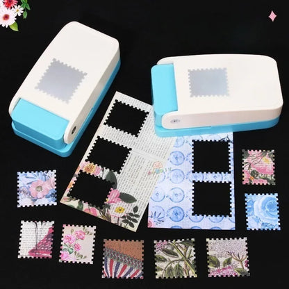 Extra Large 3.8*3.8cm Square Stamps and 3.8*3.2cm Rectangular Stamps DIY Handmade Punch Tool Effortless Stamp Embossing Machi