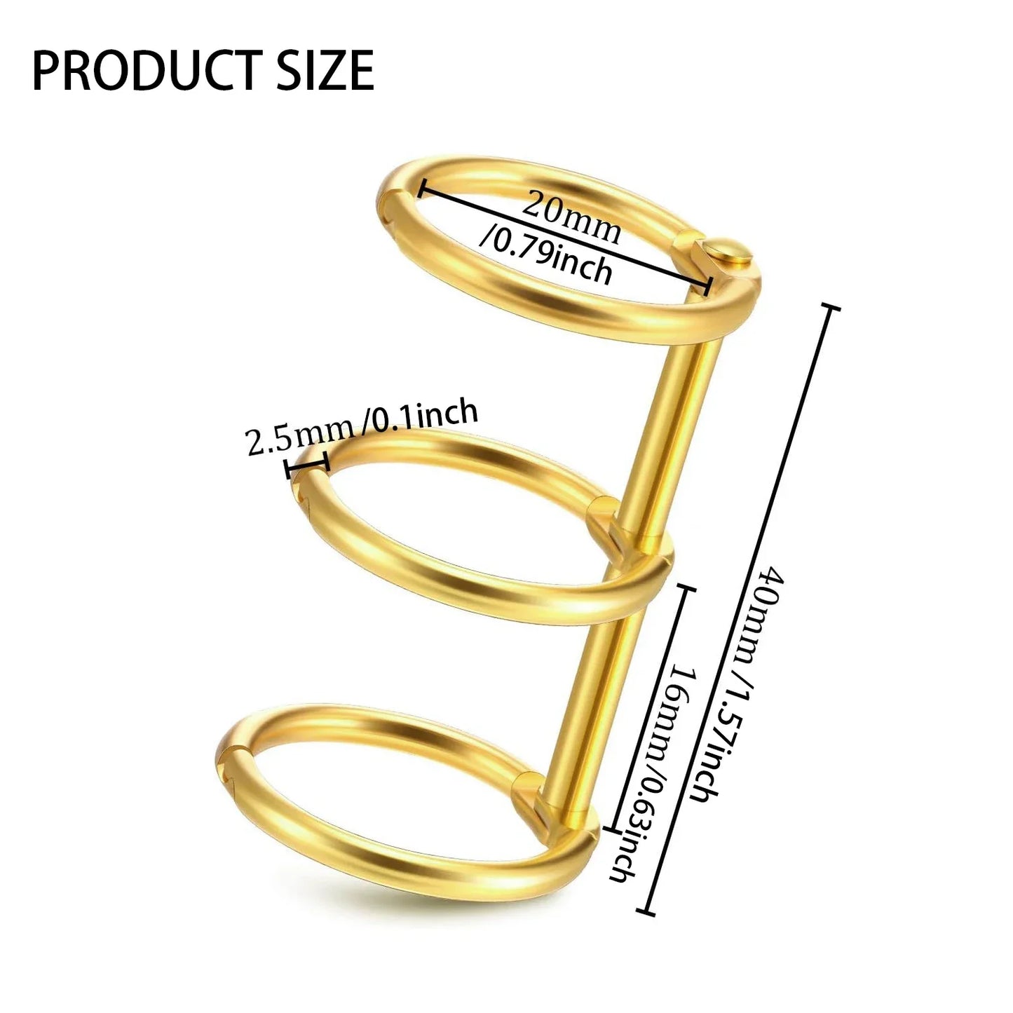 2-6Pcs Binding Book Rings 3 Ring Metal Loose Leaf Binders Book Rings Snap on Index Card Binder for Photo and Paper Organizati