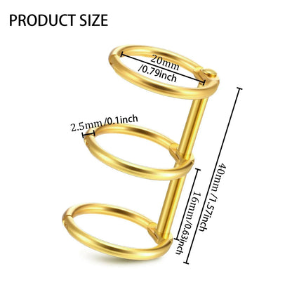 2-6Pcs Binding Book Rings 3 Ring Metal Loose Leaf Binders Book Rings Snap on Index Card Binder for Photo and Paper Organizati