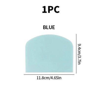 1 plastic cake cream spatula, dough knife, smooth edged butter scraper, baking tool - essential for home use - Blue