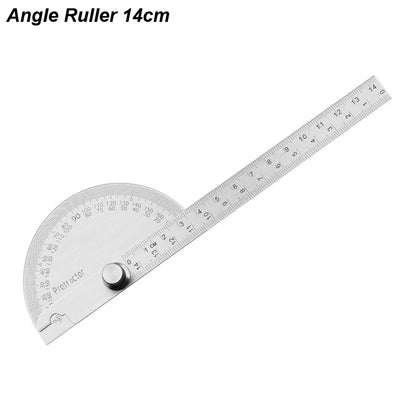 Angle Meter Measure Protractor Ruler Metal Finder 180 Degree Guage Goniometer Stainless Steel Woodworking Wood Measurement To