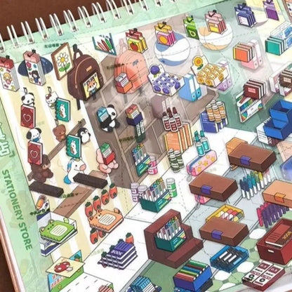 Store Code Goods Store Code Goods Series Sticker Stacking Sticker PET Material Sticker Book 3D Design DiY Cut Design