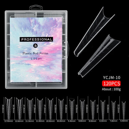Misscheering 120Pcs/Box Transparent Fake Nails Acrylic French Nail Tips Full Coverage Press On Nails Accessory DIY Manicure T