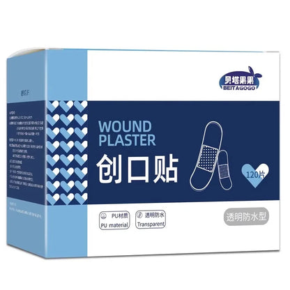 120 pieces of waterproof band-aid, transparent, invisible, hemostatic, breathable, anti-wear band-aid