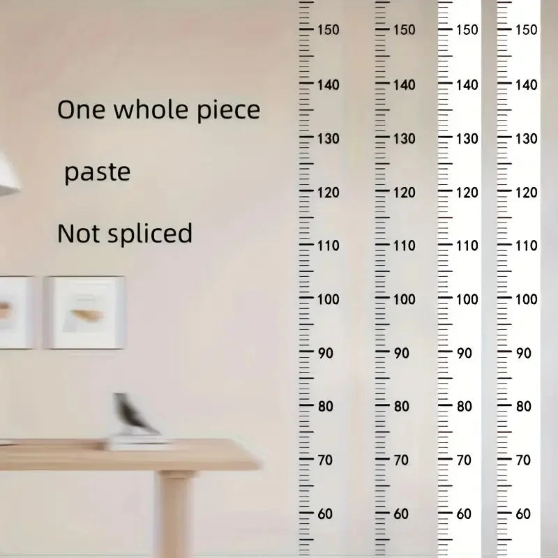 2m Wall Height Measurement Card - Easy-to-Read Durable PC Material Writeable & Removable Ideal for Room Decor Wall Decoration