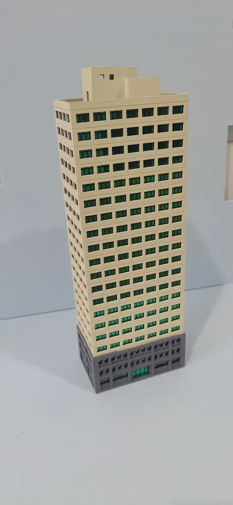 Diorama 1:300 Scale Architectural Model City Skyscraper Building Scene Display Model Railway Train Assembled Layout - F-1