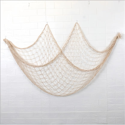 80x40 Inch Fishing Net Decor, Thick Natural Material Nautical Mesh, Wall Table Ceiling Decoration for Halloween Christmas Par