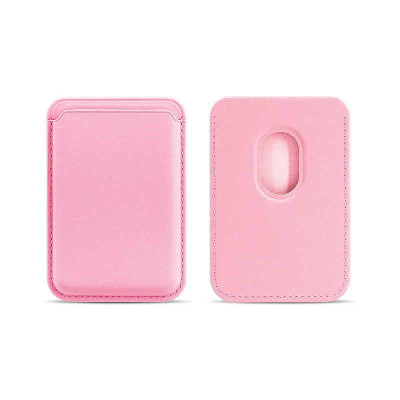 Magnetic Card Holder Leather PU Card Sleeve ID Card Holder Mobile Phone Back Sticker Bag For Magsafe iPhone 17 Card Holder Co