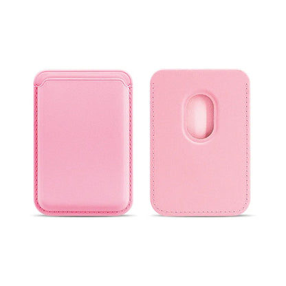 Magnetic Card Holder Leather PU Card Sleeve ID Card Holder Mobile Phone Back Sticker Bag For Magsafe iPhone 17 Card Holder Co