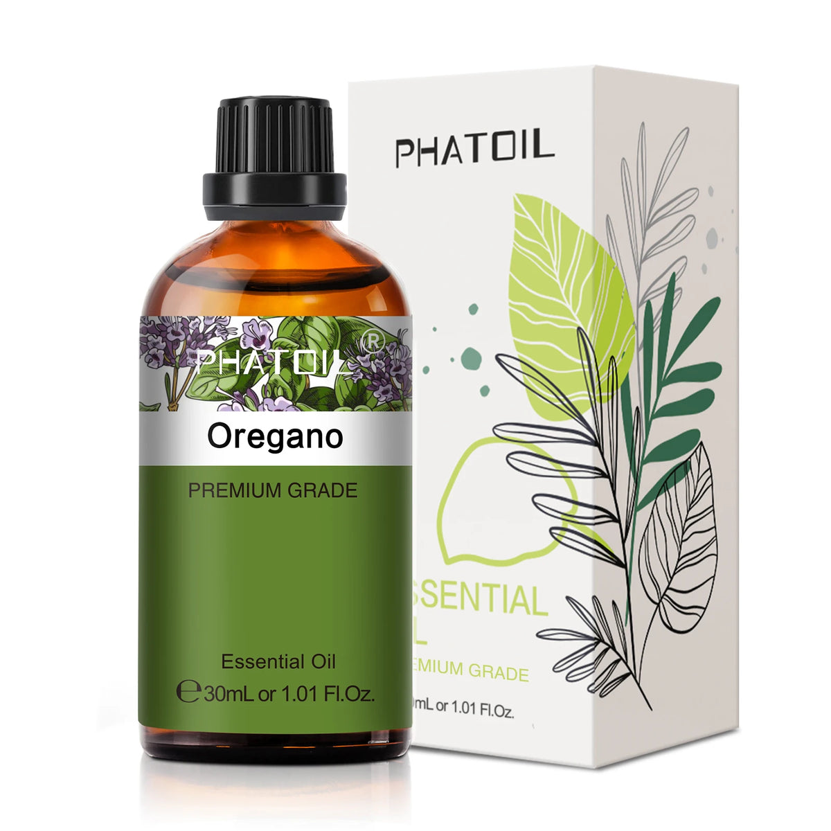 PHATOIL 1PCS Aromatherapy Essential Oil 30ml Lemon Eucalyptus Lavender Bergamot Jasmine Juniper Rose Vanilla Aroma Essential 