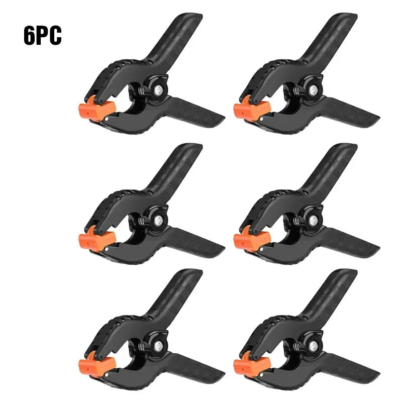 6pcs 3inch Spring Clamps Heavy Duty Plastic For Background Muslin Canvas Paper Chromakey Screen Clip Photo Studio Carpenter T