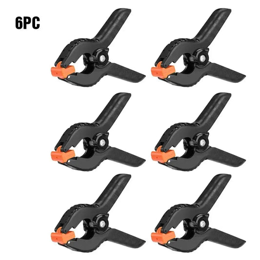 6pcs 3inch Spring Clamps Heavy Duty Plastic For Background Muslin Canvas Paper Chromakey Screen Clip Photo Studio Carpenter T