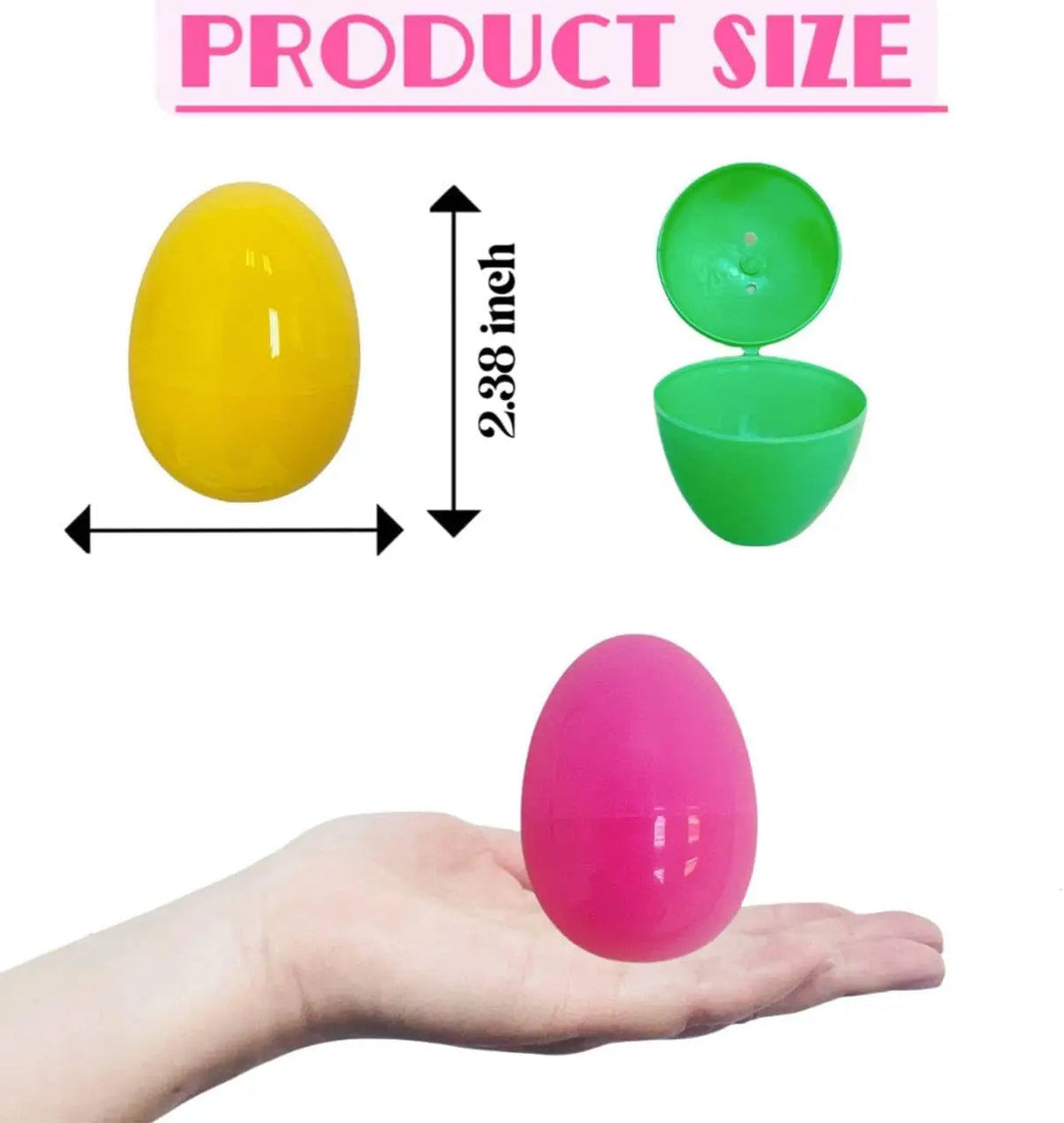 30pcs Easter Eggs Empty Plastic Eggs Fillable Colorful Bright Eggshell Bulks for Easter Hunt Filling Treats Party Favor