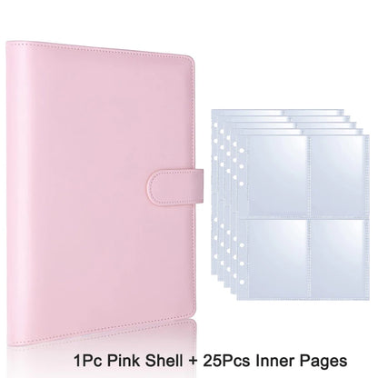 25pcs Page(4 Grids) Photo Card A5-Binder Kpop Photo Albums Idol Cards Loose-leaf Collect Book Binder Binder Photocard Holder 