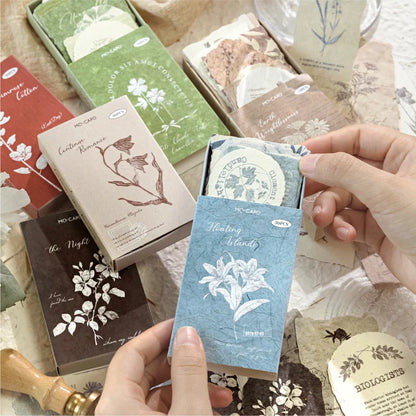 Journal GO 30pcs/box Vanilla Paper Stickers Creative Scrapbooking Collage Junk Journal diy Texture Material for Craft Making