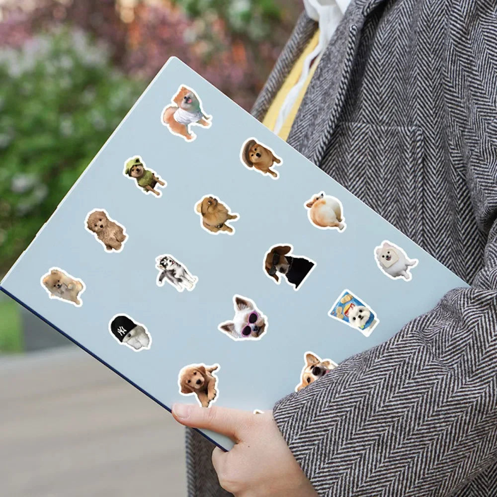 10/50/100pcs Funny Dog Stickers Cartoon Cute Decals Toy Stationery Guitar Phone Bicycle Laptop Luggage Car Graffiti Kids Stic