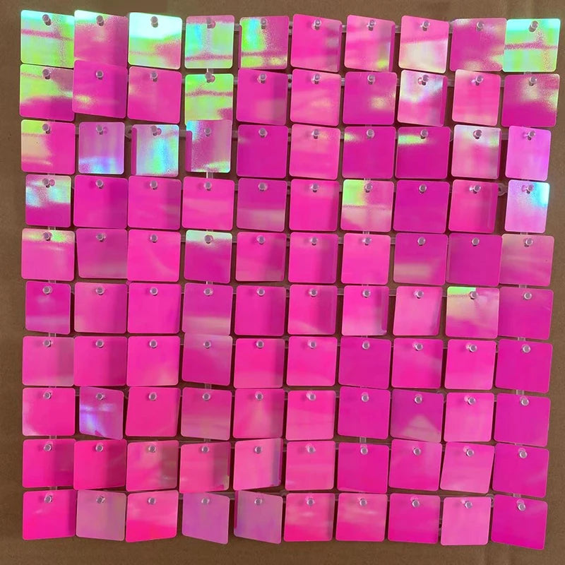 6-30Pcs Colorful Glitter Sequins Background Wall Panels Light Gold Square Shiny Panels Wedding Birthday Christmas Party Backd