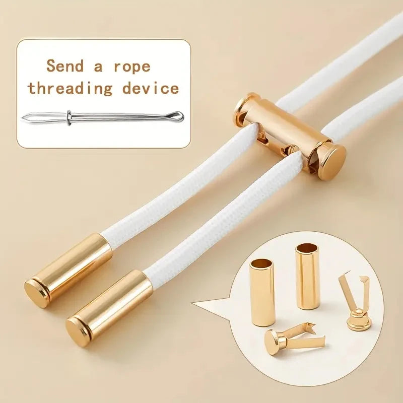 2M Strong Elastic Band Sweatpants Waist Drawstring Strap With Threading Device ,Cord Lock Stopper DIY Sewing Band Accessories