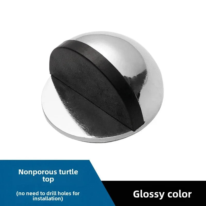 No Drill Door Stopper - Anti-Collision Rubber Guard for Bathroom & Glass Doors, Turtle Shape Non-Slip Household Protector - 1