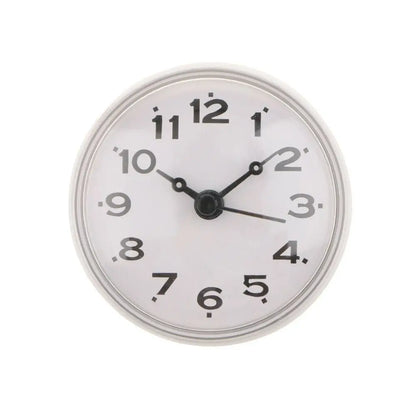 7cm Shower Anti Fog Waterproof Mini Small Table Decoration Kitchen Living Bathroom Room Wall Clock Toilet Round Sucker Decor 