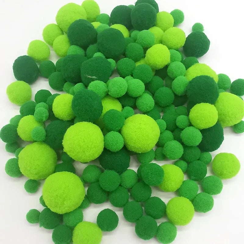 8-30mm Pom poms Multi-Colored Pompoms Soft Fluffy Puff Pompom Balls for Kid DIY Creative Craft Wedding Decor Sewing Supplies 