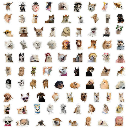10/50/100pcs Funny Dog Stickers Cartoon Cute Decals Toy Stationery Guitar Phone Bicycle Laptop Luggage Car Graffiti Kids Stic