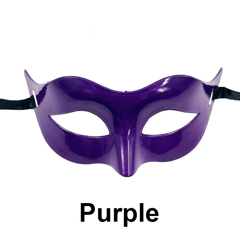 Women Man Sexy Gentleman Masquerade Mask Prom Mask Halloween Party Props Black White Retro Mask Plastic Half Face Cosplay Mas
