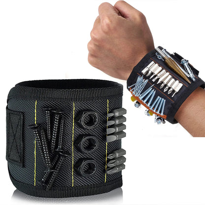 Magnetic Wristband for Holding Screws,Nails，Drilling Bits,Wrist Tool Holder Belts with Strong Magnets,Cool Gadgets for Men, w